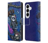 Head Case Designs Officially Licensed David Lozeau Mermaid Anchor Colourful Grunge Leather Wallet Case Compatible With Samsung Galaxy S26