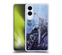 Head Case Designs Officially Licensed David Lozeau Motorcycle Skeleton Grunge Gel Case [Military Grade Protection] Compatible With Samsung Galaxy S25 Edge