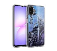 Head Case Designs Officially Licensed David Lozeau Motorcycle Skeleton Grunge Gel Case [Military Grade Protection] Compatible With Samsung Galaxy A07 4G