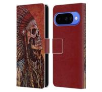Head Case Designs Officially Licensed David Lozeau Native American Colourful Grunge Leather Wallet Case Compatible With Google Pixel 10