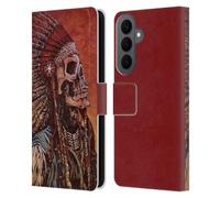 Head Case Designs Officially Licensed David Lozeau Native American Colourful Grunge Leather Wallet Case Compatible With Samsung Galaxy S26 Plus
