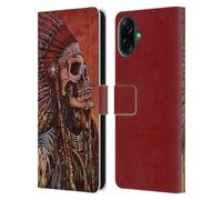 Head Case Designs Officially Licensed David Lozeau Native American Colourful Grunge Leather Wallet Case Compatible With Samsung Galaxy A07