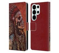 Head Case Designs Officially Licensed David Lozeau Native American Colourful Grunge Leather Wallet Case Compatible With Samsung Galaxy S26 Ultra