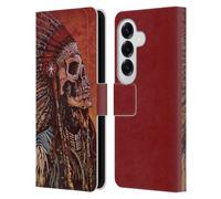Head Case Designs Officially Licensed David Lozeau Native American Colourful Grunge Leather Wallet Case Compatible With Samsung Galaxy S26