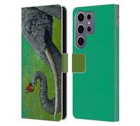 Head Case Designs Officially Licensed David Lozeau The Elephant Colourful Grunge Leather Wallet Case Compatible with Samsung Galaxy S25 Ultra