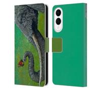 Head Case Designs Officially Licensed David Lozeau The Elephant Colourful Grunge Leather Wallet Case Compatible With Samsung Galaxy S25 Edge