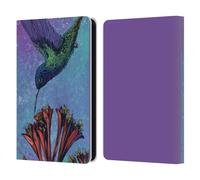 Head Case Designs Officially Licensed David Lozeau The Hummingbird Colourful Grunge Leather Wallet Case Compatible With Amazon Kindle 11th Gen 6in 2022