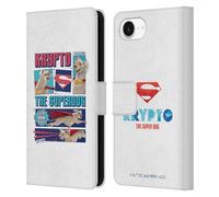 Head Case Designs Officially Licensed DC League Of Super Pets Krypto The Superdog Graphics Leather Wallet Case Compatible With Apple iPhone 16e