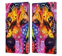 Head Case Designs Officially Licensed Dean Russo Blossom Dogs 3 Leather Wallet Case Compatible With Amazon Fire Max 11 2023
