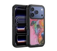 Head Case Designs Officially Licensed Dean Russo Courage, Hope & Love Dogs 3 Ultra-Armoured Shockproof Case [Military Grade Protection] Compatible With Apple iPhone 17 Pro