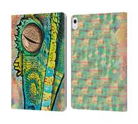 Head Case Designs Officially Licensed Dean Russo Gecko Wildlife 3 Leather Wallet Case Compatible With Apple iPad Air 13 2024/2025