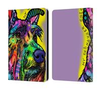Head Case Designs Officially Licensed Dean Russo My Schnauzer Dogs 3 Leather Wallet Case Compatible With Amazon Kindle Paperwhite 6