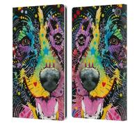Head Case Designs Officially Licensed Dean Russo Smiling Collie Dogs Leather Wallet Case Compatible With Amazon Fire Max 11 2023