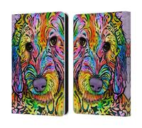 Head Case Designs Officially Licensed Dean Russo Sweet Poodle Dogs 3 Leather Wallet Case Compatible With Amazon Kindle 11th Gen (2024)