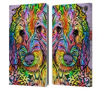 Head Case Designs Officially Licensed Dean Russo Sweet Poodle Dogs 3 Leather Wallet Case Compatible With Amazon Fire Max 11 2023