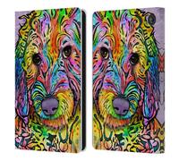 Head Case Designs Officially Licensed Dean Russo Sweet Poodle Dogs 3 Leather Wallet Case Compatible With Amazon Fire 7 2022