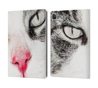 Head Case Designs Officially Licensed Dorit Fuhg Cat Lick Animals & Urban Life Leather Wallet Case Compatible With Apple iPad Pro 12.9 2020/2021/2022