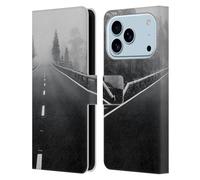 Head Case Designs Officially Licensed Dorit Fuhg Endless Road Monotones Leather Wallet Case Compatible With Apple iPhone 17 Pro