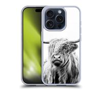 Head Case Designs Officially Licensed Dorit Fuhg Portrait of a Highland Cow Travel Stories Gel Case [Military Grade Protection] Compatible with Apple iPhone 15 Pro and Compatible with MagSafe