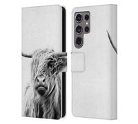 Head Case Designs Officially Licensed Dorit Fuhg Portrait of a Highland Cow Travel Stories Leather Book Wallet Case Cover Compatible With Samsung Galaxy S24 Ultra 5G