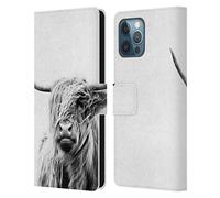 Head Case Designs Officially Licensed Dorit Fuhg Portrait of a Highland Cow Travel Stories Leather Book Wallet Case Cover Compatible With Apple iPhone 12 Pro Max