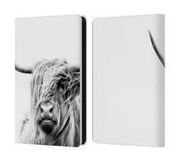 Head Case Designs Officially Licensed Dorit Fuhg Portrait of a Highland Cow Travel Stories Leather Book Wallet Case Cover Compatible With Kindle Paperwhite 5 (2021)