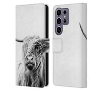Head Case Designs Officially Licensed Dorit Fuhg Portrait of a Highland Cow Travel Stories Leather Book Wallet Case Cover Compatible With Samsung Galaxy S25 Ultra