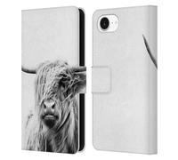 Head Case Designs Officially Licensed Dorit Fuhg Portrait of a Highland Cow Travel Stories Leather Wallet Case Compatible With Apple iPhone 16e