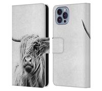 Head Case Designs Officially Licensed Dorit Fuhg Portrait of a Highland Cow Travel Stories Leather Wallet Case Compatible With Apple iPhone 14