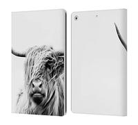 Head Case Designs Officially Licensed Dorit Fuhg Portrait of a Highland Cow Travel Stories Leather Wallet Case Compatible With Apple iPad 10.2 2019/2020/2021