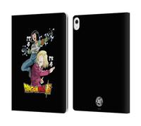 Head Case Designs Officially Licensed Dragon Ball Super Android 17 & 18 Universe Survival Characters Leather Wallet Case Compatible With Apple iPad Air 13 2024/2025