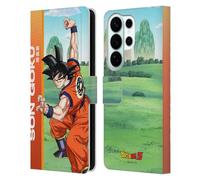 Head Case Designs Officially Licensed Dragon Ball Z Son Goku Saiyan Arc Characters Leather Wallet Case Compatible With Samsung Galaxy S26 Ultra