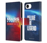 Head Case Designs Officially Licensed EA Bioware Mass Effect Logo Key Art Legendary Graphics Leather Wallet Case Compatible With Apple iPhone 16e