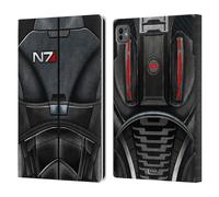 Head Case Designs Officially Licensed EA Bioware Mass Effect N7 Armor Collection Leather Wallet Case Compatible With Apple iPad Pro 11 M4/M5 2024/2025