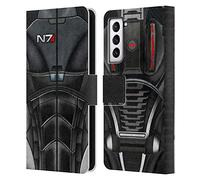 Head Case Designs Officially Licensed EA Bioware Mass Effect N7 Armor Collection Leather Wallet Case Compatible With Samsung Galaxy S21 5G