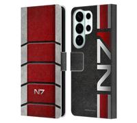 Head Case Designs Officially Licensed EA Bioware Mass Effect N7 Logo Armor Graphics Leather Wallet Case Compatible With Samsung Galaxy S26 Ultra