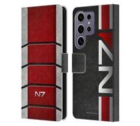 Head Case Designs Officially Licensed EA Bioware Mass Effect N7 Logo Armor Graphics Leather Wallet Case Compatible With Samsung Galaxy S25 Ultra