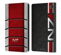Head Case Designs Officially Licensed EA Bioware Mass Effect N7 Logo Armor Graphics Leather Wallet Case Compatible With Amazon Fire 7 2022