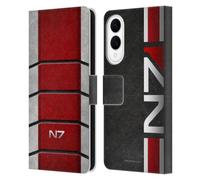 Head Case Designs Officially Licensed EA Bioware Mass Effect N7 Logo Armor Graphics Leather Wallet Case Compatible With Samsung Galaxy S25 Edge