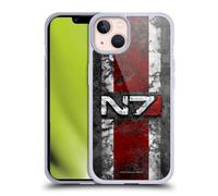 Head Case Designs Officially Licensed EA Bioware Mass Effect N7 Logo Distressed Graphics Gel Case [Military Grade Protection] Compatible with Apple iPhone 13 and Compatible with MagSafe