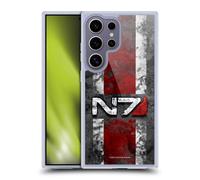 Head Case Designs Officially Licensed EA Bioware Mass Effect N7 Logo Distressed Graphics Gel Case [Military Grade Protection] Compatible with Samsung Galaxy S25 Ultra and Compatible with MagSafe
