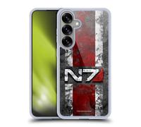 Head Case Designs Officially Licensed EA Bioware Mass Effect N7 Logo Distressed Graphics Gel Case [Military Grade Protection] Compatible with Samsung Galaxy S25+ and Compatible with MagSafe