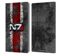 Head Case Designs Officially Licensed EA Bioware Mass Effect N7 Logo Distressed Graphics Leather Wallet Case Compatible With Amazon Fire Max 11 2023