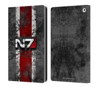 Head Case Designs Officially Licensed EA Bioware Mass Effect N7 Logo Distressed Graphics Leather Wallet Case Compatible With Fire HD 8/Fire HD 8 Plus 2020