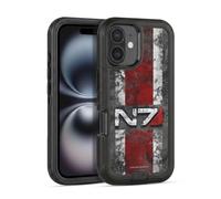 Head Case Designs Officially Licensed EA Bioware Mass Effect N7 Logo Distressed Graphics Ultra-Armoured Shockproof Case [Military Grade Protection] Compatible With Apple iPhone 16