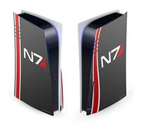 Head Case Designs Officially Licensed EA Bioware Mass Effect N7 Logo Graphics Vinyl Faceplate Sticker Gaming Skin Decal Cover Compatible With Sony PlayStation 5 PS5 Disc Edition Console