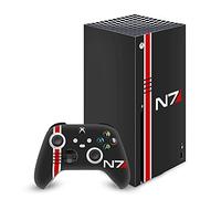 Head Case Designs Officially Licensed EA Bioware Mass Effect N7 Logo Legendary Graphics Vinyl Sticker Gaming Skin Decal Cover Compatible With Xbox Series X Console and Controller Bundle