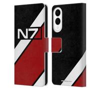 Head Case Designs Officially Licensed EA Bioware Mass Effect N7 Logo Stripes Graphics Leather Wallet Case Compatible With Samsung Galaxy S25 Edge