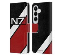 Head Case Designs Officially Licensed EA Bioware Mass Effect N7 Logo Stripes Graphics Leather Wallet Case Compatible With Samsung Galaxy S26
