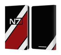 Head Case Designs Officially Licensed EA Bioware Mass Effect N7 Logo Stripes Graphics Leather Wallet Case Compatible With Amazon Kindle 11th Gen (2024)